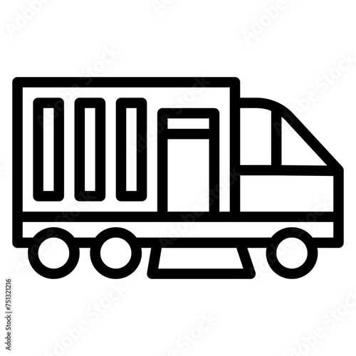 Road Sweeper icon vector image. Can be used for Construction Vehicles.