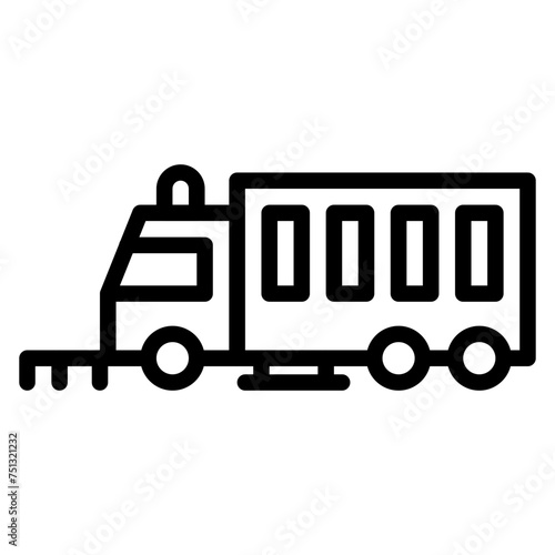 Street Sweeper icon vector image. Can be used for Construction Vehicles.