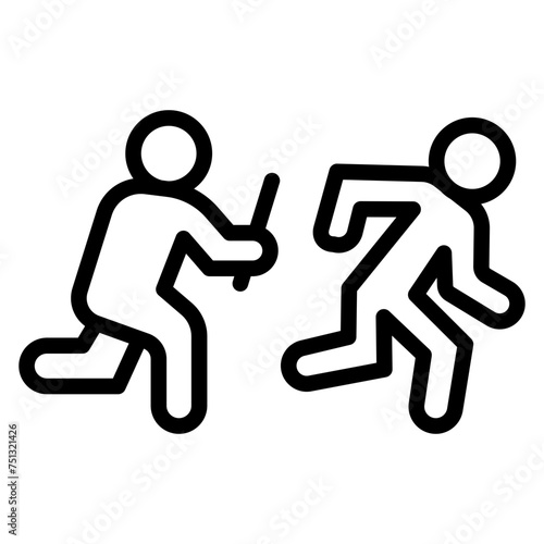 Relay Race icon vector image. Can be used for Track and Field.