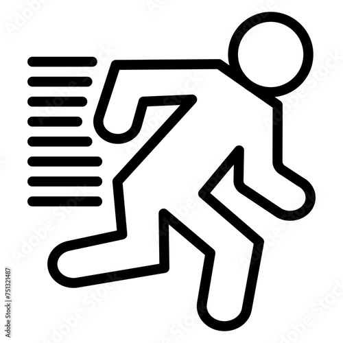 Sprinter icon vector image. Can be used for Track and Field.
