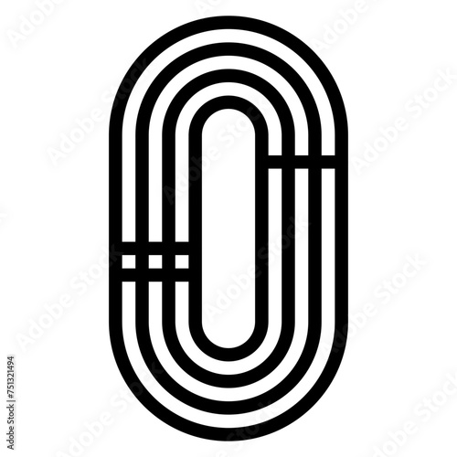Running Track icon vector image. Can be used for Track and Field.