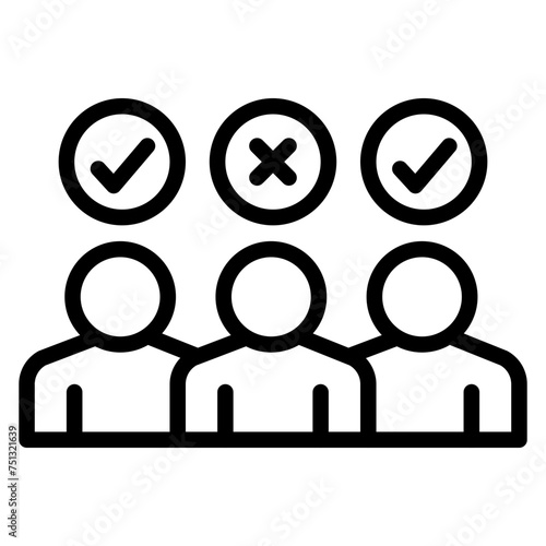 Discrimination icon vector image. Can be used for Bullying in Society.