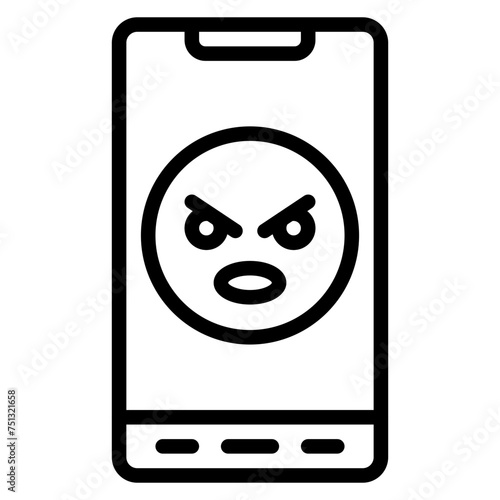 Cyberbullying icon vector image. Can be used for Bullying in Society.
