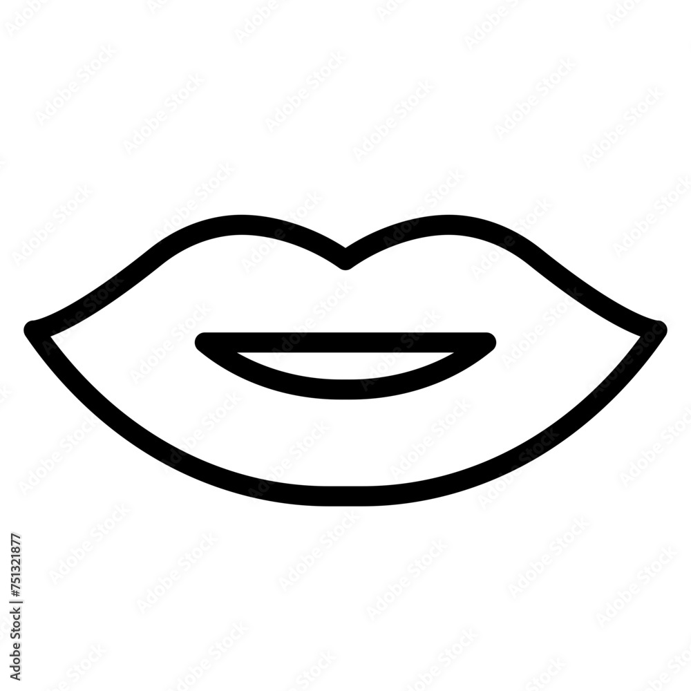 Blue Lips icon vector image. Can be used for Allergy Symptoms. Blue Lips icon vector image. Can be used for Allergy Symptoms.