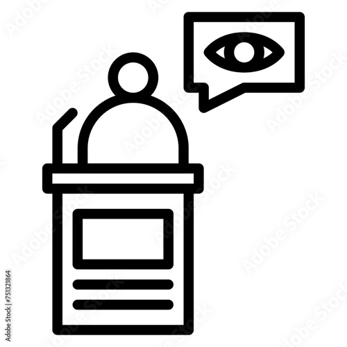 Witnessing icon vector image. Can be used for Bullying in Society.