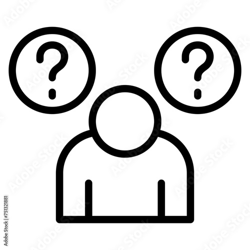 Confusion icon vector image. Can be used for Allergy Symptoms.