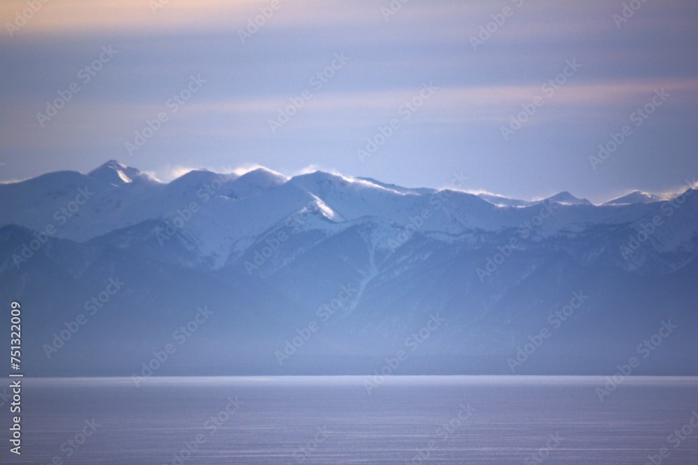 mountains and clouds