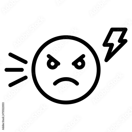 Irritability icon vector image. Can be used for Allergy Symptoms.