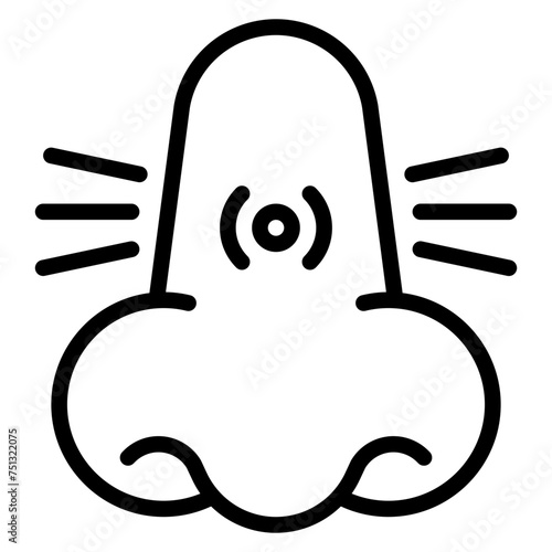 Nasal Congestion icon vector image. Can be used for Allergy Symptoms. photo