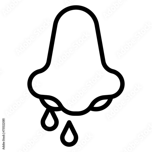 Runny Nose icon vector image. Can be used for Allergy Symptoms.