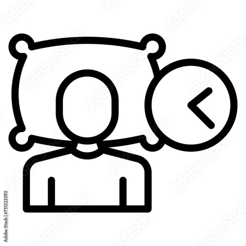 Sleep Disturbance icon vector image. Can be used for Allergy Symptoms.
