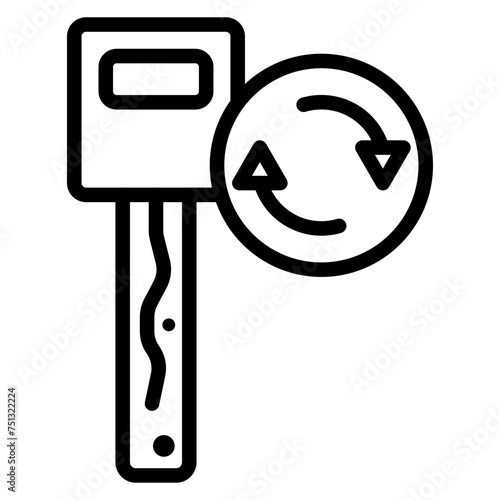 Duplicate key icon vector image. Can be used for Locksmith.