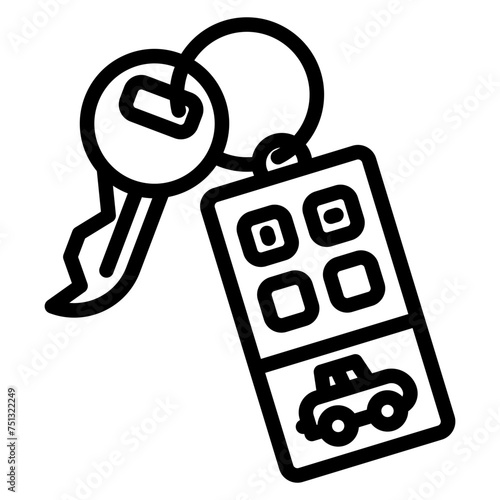 Key fob icon vector image. Can be used for Locksmith.