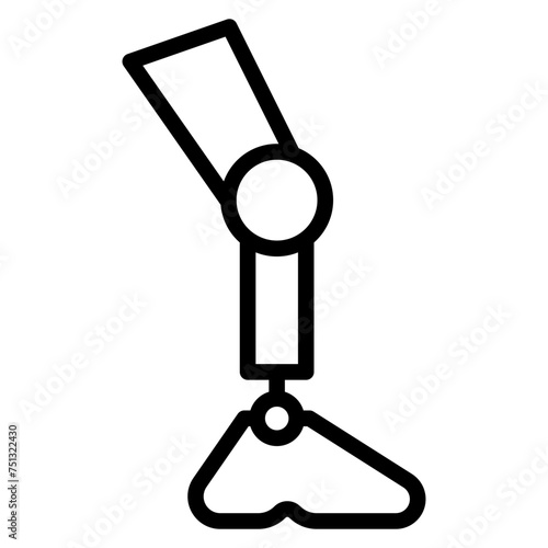 Bionic Leg icon vector image. Can be used for Robotics.