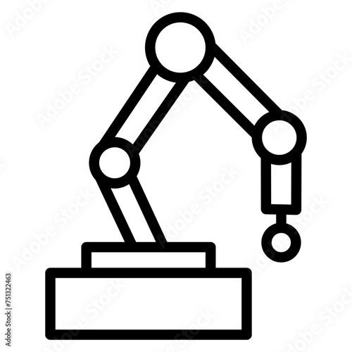Cobot icon vector image. Can be used for Robotics.