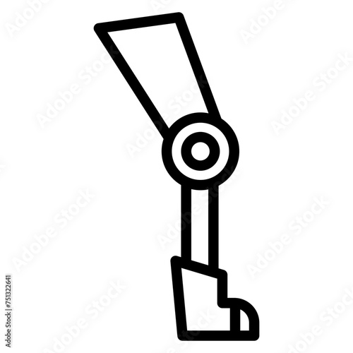 Robot Leg icon vector image. Can be used for Robotics.