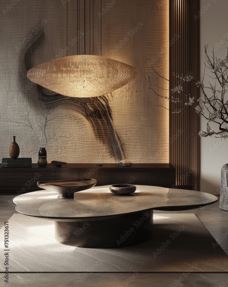 modern coffee table design in natural, in the style of monochromatic masterpieces modern coffee table design in natural, in the style of monochromatic masterpieces