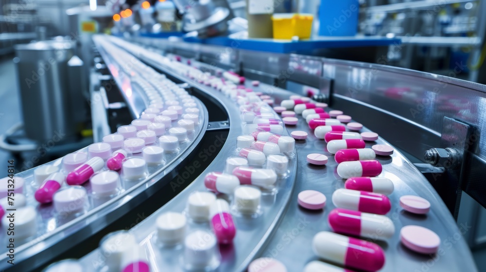ndustrial factory producing medicines. ndustrial factory producing medicines.