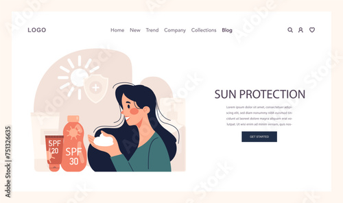 Acne treatment web banner or landing page. Dermatology and cosmetology