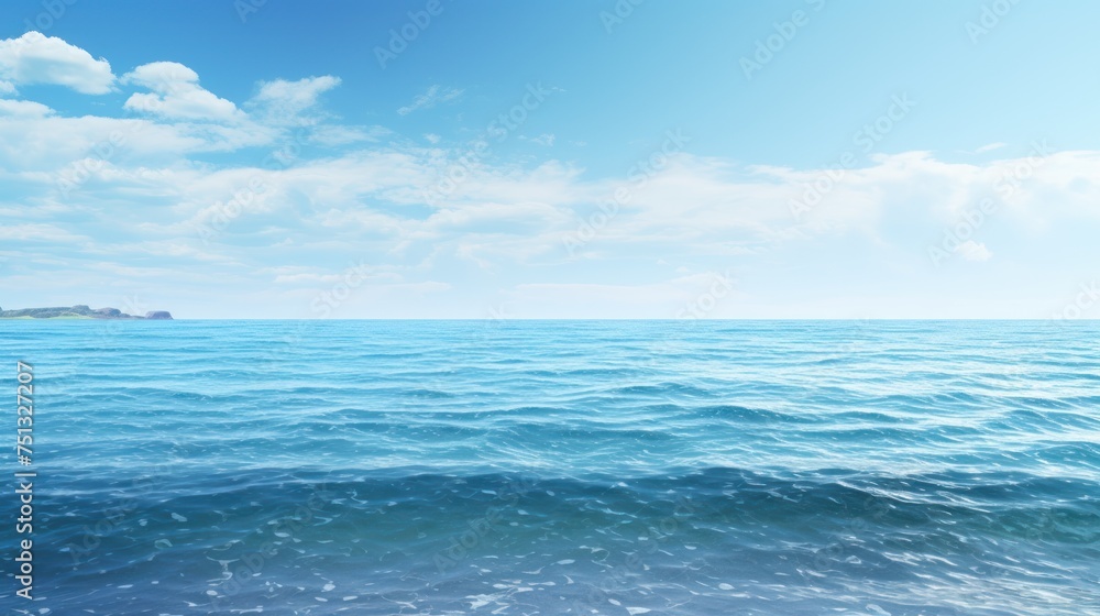Ocean panorama from the shore.