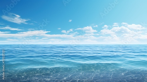 View of the ocean from the shore © pixcel3d