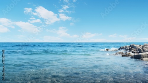 Beachside view of the ocean expanse. © pixcel3d