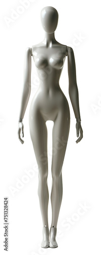 white mannequin on a transparent background