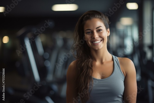 Smiling fit woman gym. Person health. Generate Ai Free Download Smiling fit woman gym. Person health. Generate Ai - GFXLoad