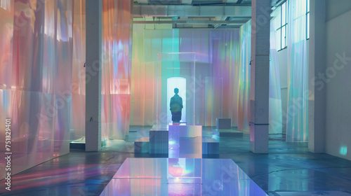 Holographic art installations