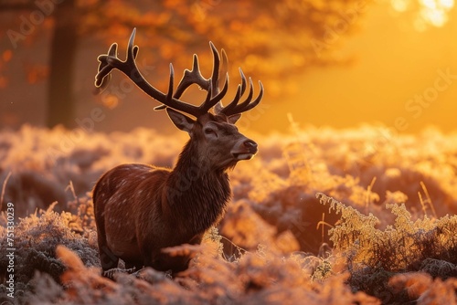 Red Deer in morning Sun. © Manzoor