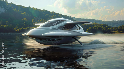 Hydrofoil watercraft glide transportation © Hassan