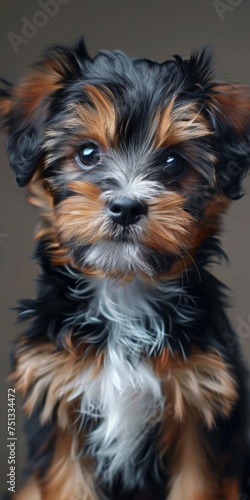 yorkshire terrier portrait, cute dog puppy
