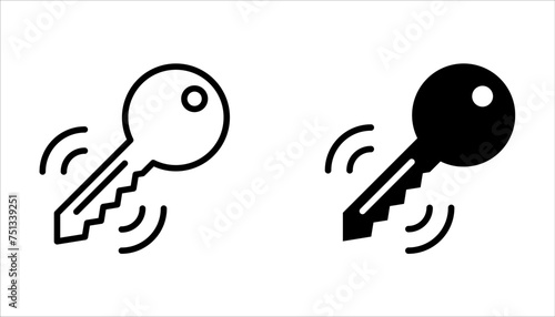 smart key icon set. Simple element illustration. smart key symbol design on white background