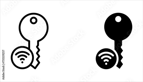 smart key icon set. Simple element illustration. smart key symbol design on white background