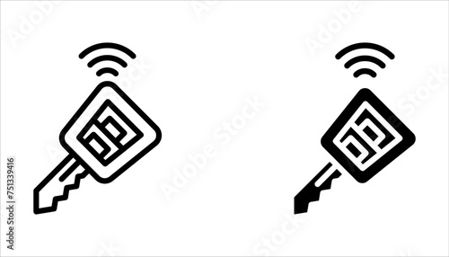 smart key icon set. Simple element illustration. smart key symbol design on white background