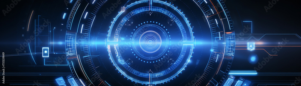 Futuristic HUD interface Abstract futuristic technology background light effect CloseUp Futuristic HUD interface Abstract futuristic technology background light effect CloseUp