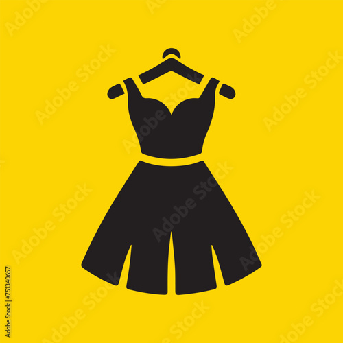 Illustration of a Frock Vector logo, Fashion Logo
