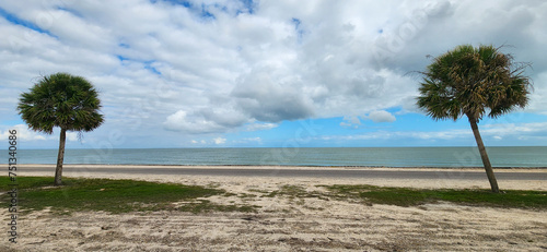 A scenic view of Indianola Beach in Port Lavaca, Texas.