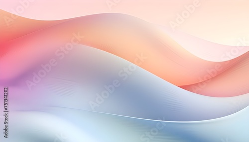 Abstract background with smooth lines in pastel colors 3d rendering 