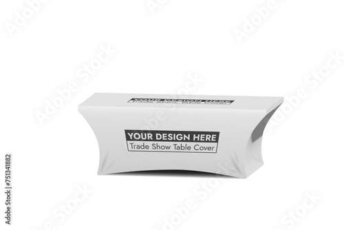 Trade Show Table Cover on White Background Vector Illustration.