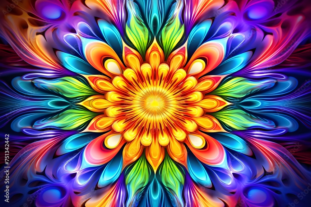 Rainbow Mandala in a Vibrant Spectrum of Color
Rainbow Mandala in a Vibrant Spectrum of Color