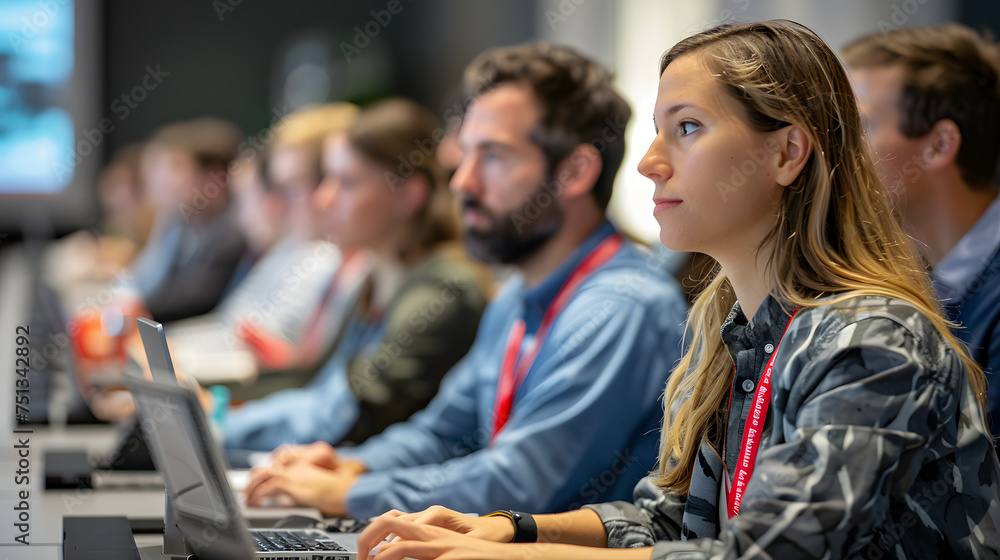 A detailed photograph capturing attendees actively participating in a hands-on workshop, learning practical skills and techniques related to security protocols and practices. A detailed photograph capturing attendees actively participating in a hands-on workshop, learning practical skills and techniques related to security protocols and practices.