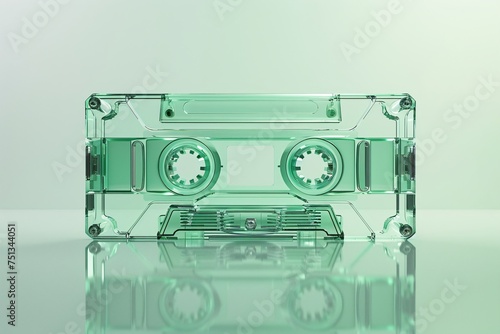 a transparent cassette tape