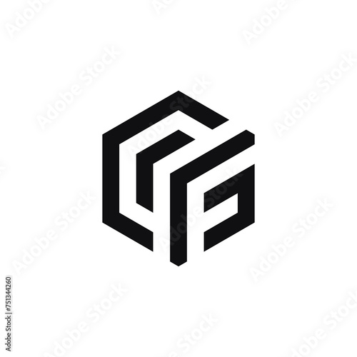 CF leter   vector  art  icon logo design photo