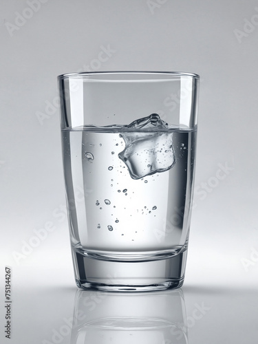 glass of fresh clear water