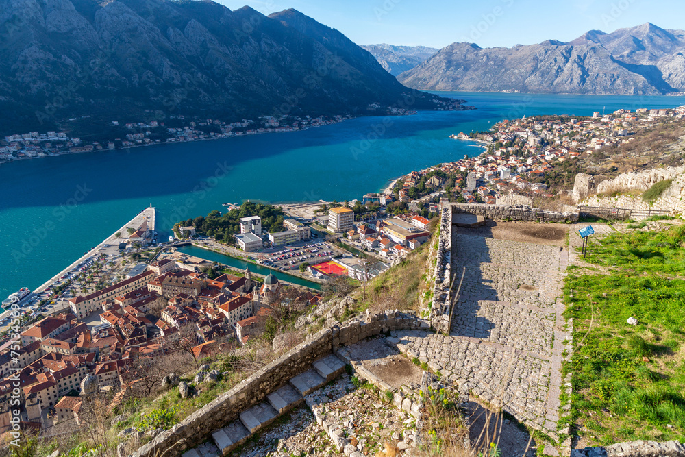 The fortifications of Kotor are an integrated historical fortification system in Kotor, Montenegro