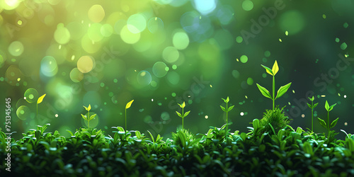  beautiful blurred green nature background  Nature design with bokeh effect 