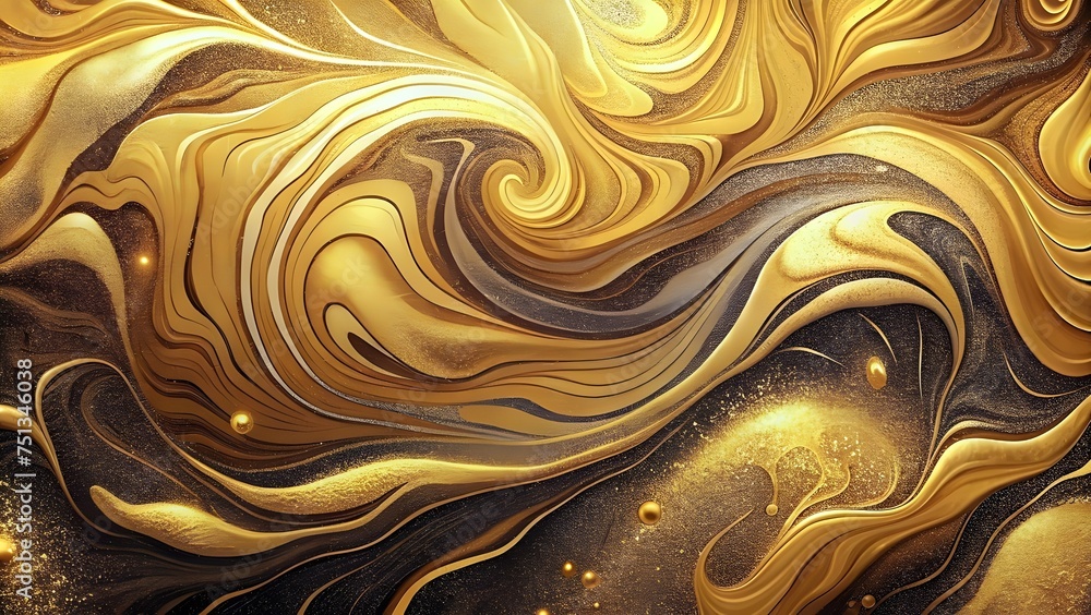 Abstract Golden Swirls Background Abstract Golden Swirls Background
