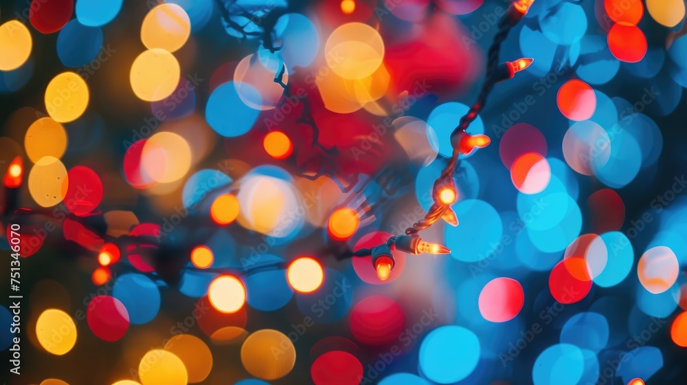 Bokeh light with shiny effect background