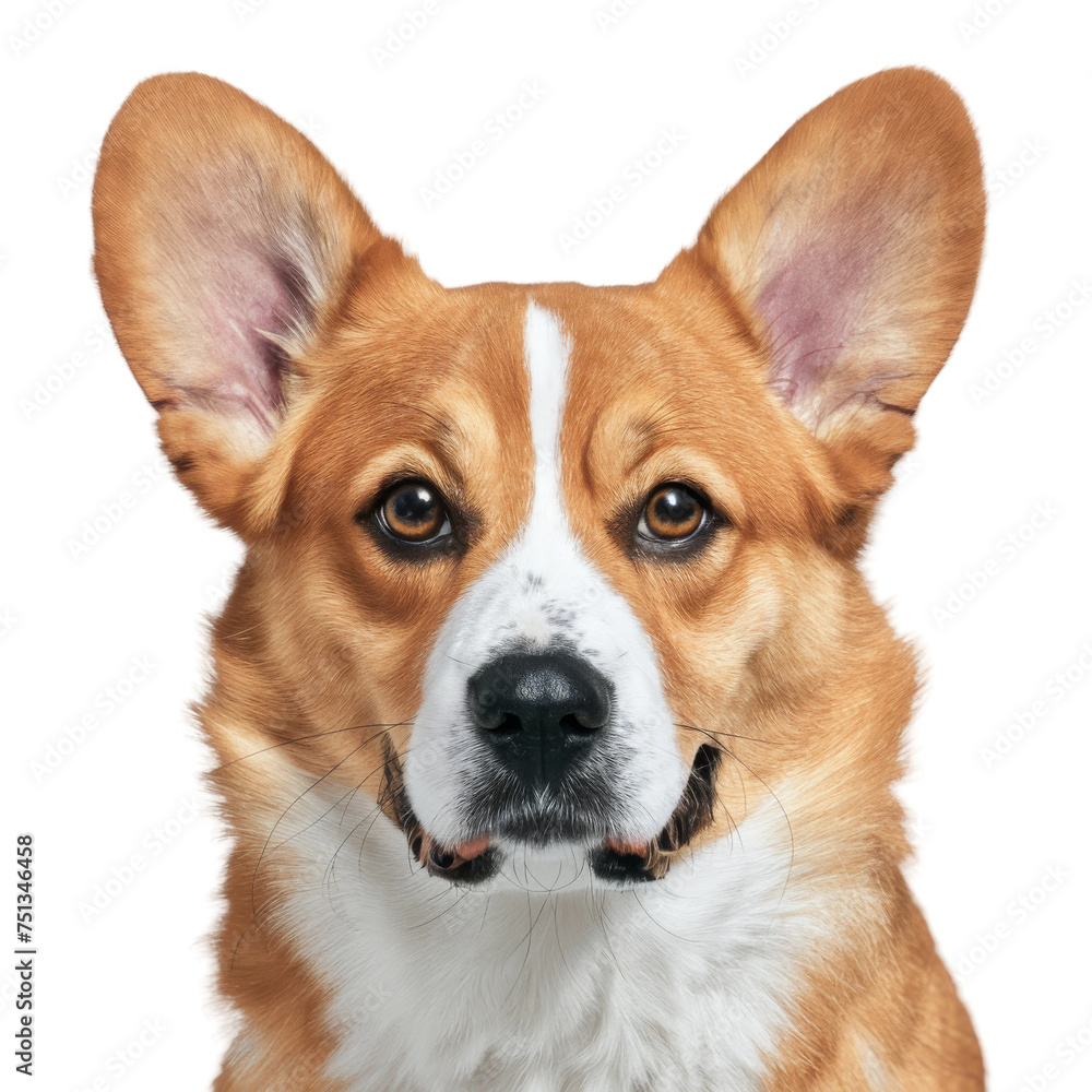 Close-Up of Pembroke Welsh Corgi Dogs Face Close-Up of Pembroke Welsh Corgi Dogs Face